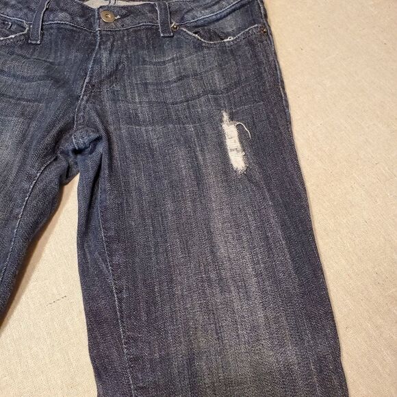 GJG Size 9 Dark Blue Denim Distressed Jeans - Picture 4 of 15